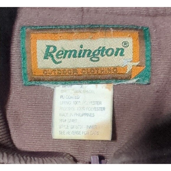 Vintage 80's Remington Jacket Full Zip Bomber Hunting Coat Outdoors Sz XL Brown - Picture 5 of 8